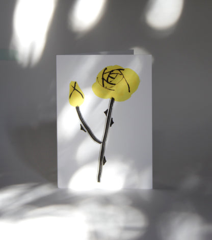 Yellow Rose Card