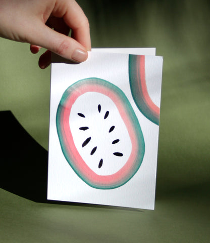 Watermelon Greeting Card
